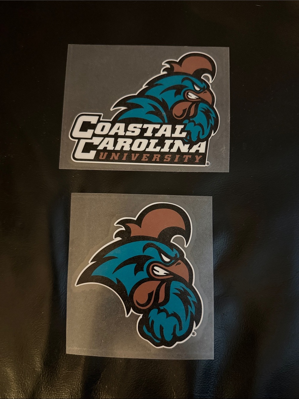 NCAA Coastal Carolina Teal & Brown Chanticleer Decal Set of 2
